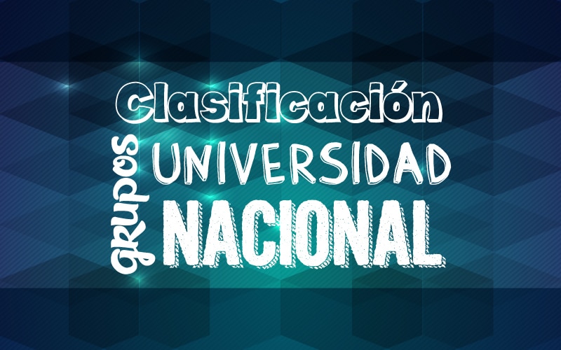 Clasificación-Grupos-Universidad-Nacional